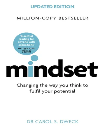 Mindset: The New Psychology of Success by Carol Dweck, book cover