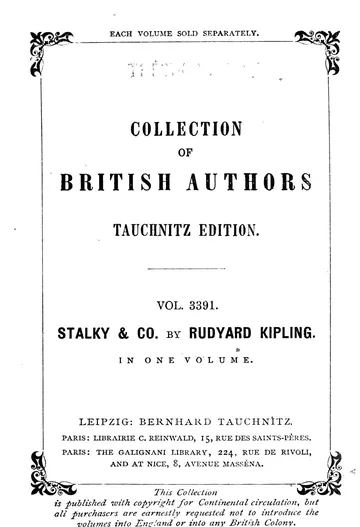 Stalky & Co, book cover