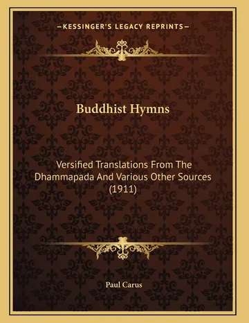 Buddhist Hymns by Paul Carus, book cover