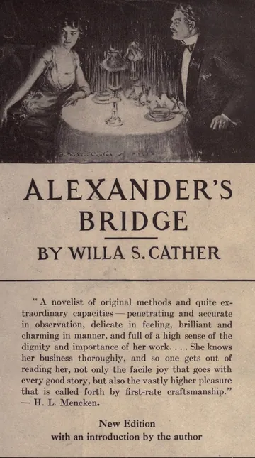 Alexander's Bridge by Willa Cather, book cover
