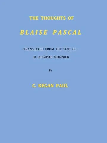 The Thoughts of Blaise Pascal by Blaise Pascal, book cover
