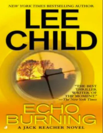 Echo Burning by Lee Child, book cover