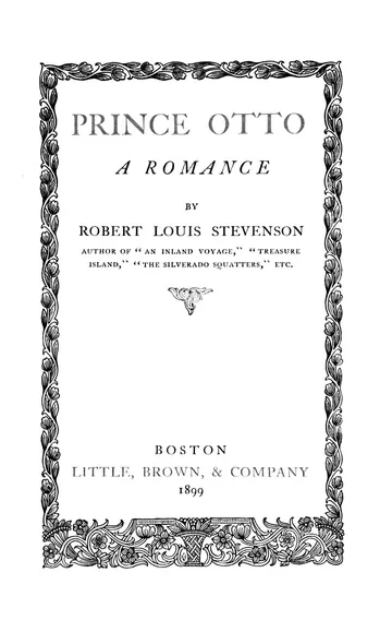 Prince Otto, a Romance by Robert Louis Stevenson, book cover