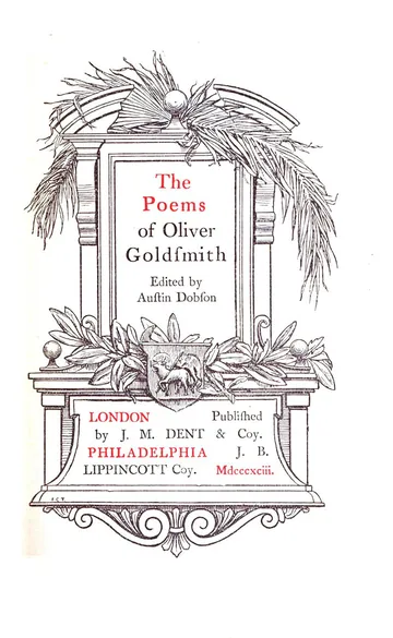 The Poems of Oliver Goldsmith by Oliver Goldsmith, book cover