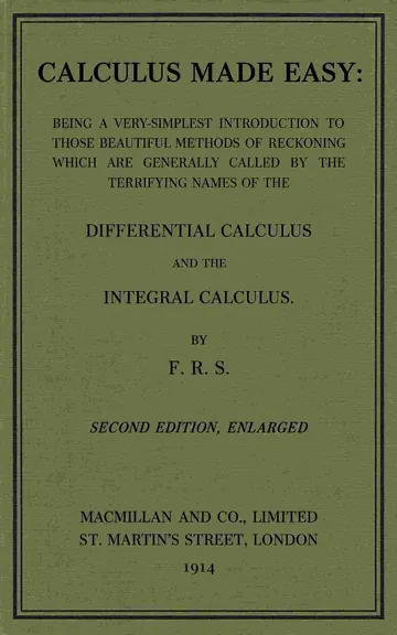 Calculus Made Easy by Silvanus P. Thompson, book cover