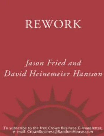 Rework Change The Way You Work Forever by Jason Fried, book cover