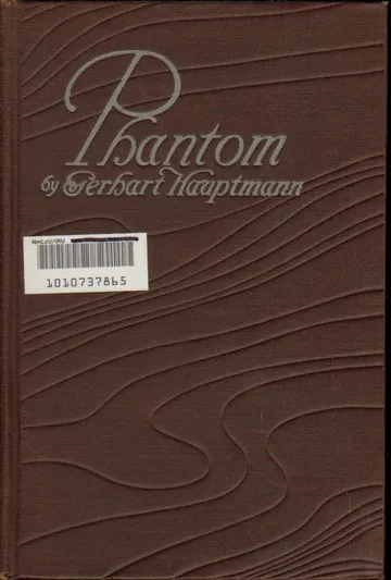 Phantom by Gerhart Hauptmann, book cover