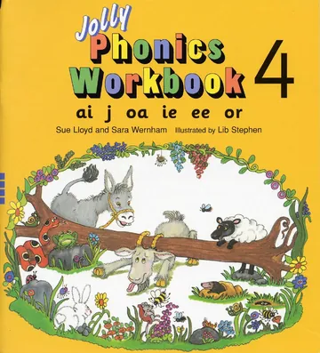 Jolly Phonics Workbook 4 by Sue Lloyd, book cover