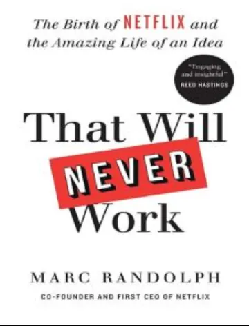 That Will Never Work: The Birth of Netflix and the Amazing Life of an Idea by Marc Randolph, book cover