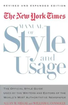 The New York Times Manual of Style and Usage by Allan M. Siegal, book cover