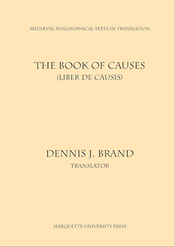 Book of Causes by Dennis J. Brand, book cover