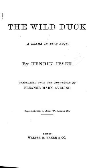 The Wild Duck by Henrik Ibsen, book cover