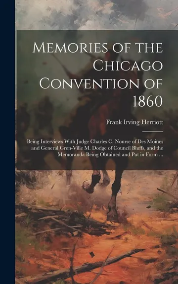 Memories of the Chicago Convention of 1860 by Frank Irving Herriott, book cover