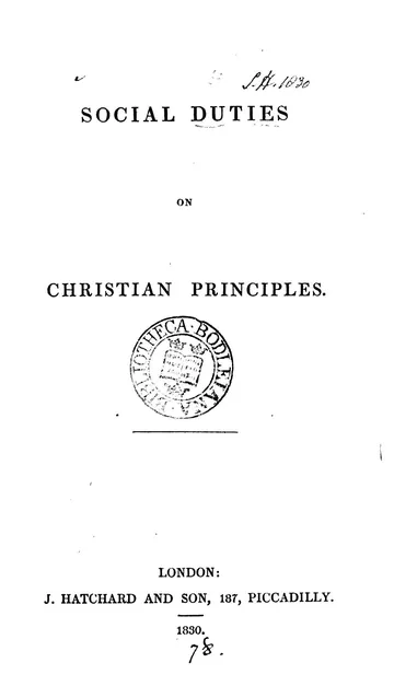 Social Duties On Christian Principles by Henry Drummond, book cover