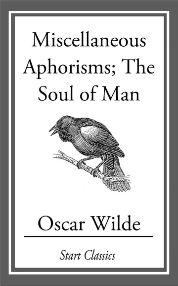 Miscellaneous Aphorisms by Oscar Wilde, book cover