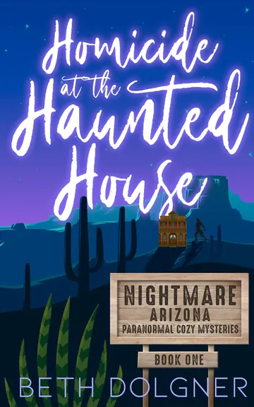 Homicide at the Haunted House by Beth Dolgner, book cover