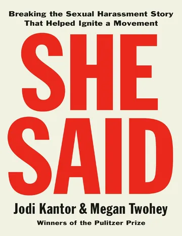 She Said by Jodi Kantor, book cover