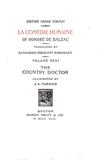 The Country Doctor by Honoré de Balzac, book cover
