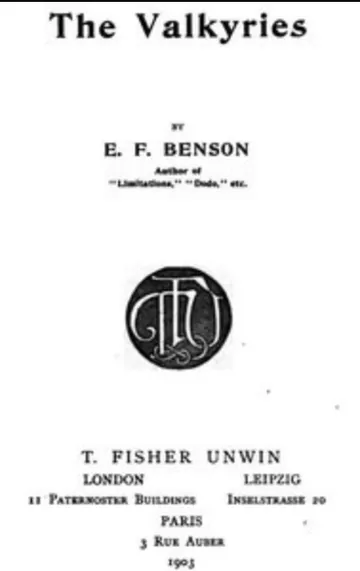 The Valkyries by E. F. Benson, book cover