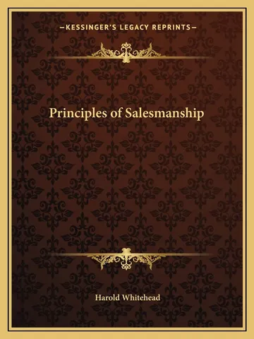 Principles of Salesmanship by Harold Whitehead, book cover