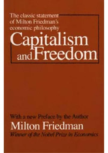 Capitalism and Freedom by Milton Friedman, book cover