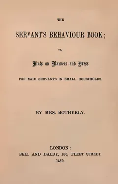 The Servant's Behaviour Book - Emily A. Patmore