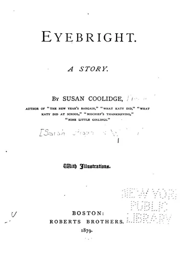 Eyebright by Susan Coolidge, book cover
