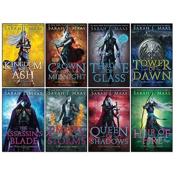 Throne of Glass Series Books 1 - 8 by Sarah J. Maas, book cover