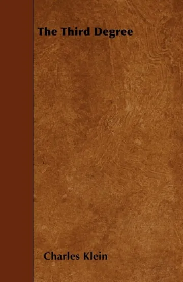 The Third Degree by Charles Klein, book cover