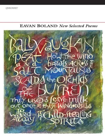 New Selected Poems by Eavan Boland, book cover