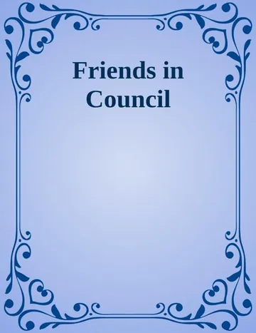 Friends in Council by Arthur Helps, book cover