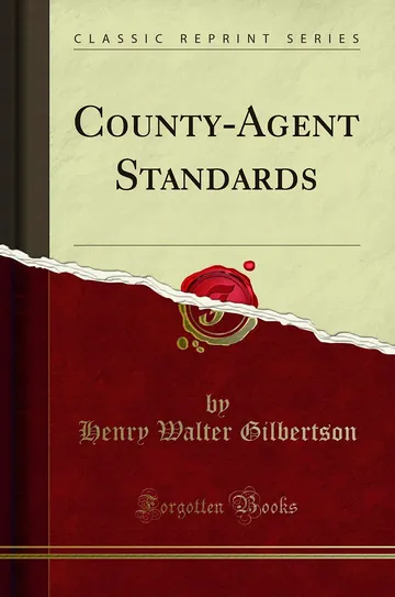 County-Agent Standards by Henry Walter Gilbertson, book cover