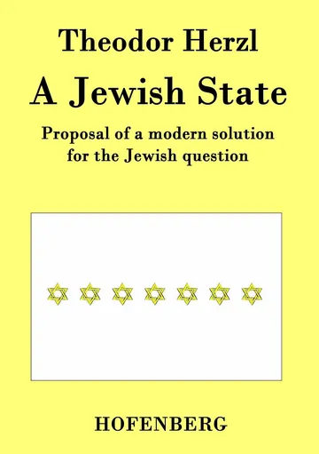 The Jewish State by Theodor Herzl, book cover