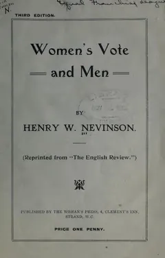 Women's Vote and Men - Henry Nevinson