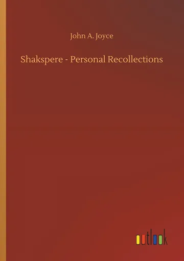 Shakspere by John A. Joyce, book cover