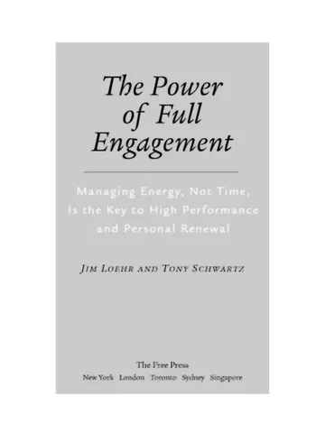 The Power of Full Engagement by Jim Loehr, book cover
