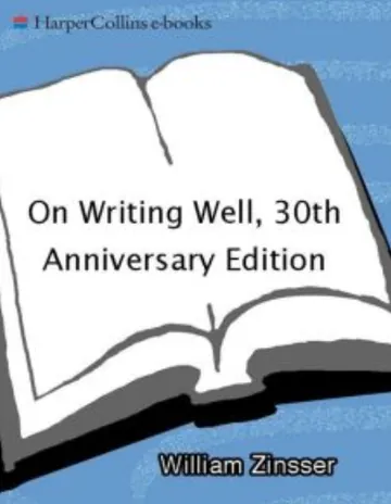 On Writing Well by William Zinsser, book cover