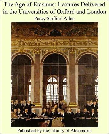 The Age of Erasmus by Percy Stafford Allen, book cover