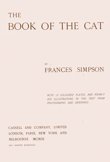 The Book of the Cat - Frances Simpson
