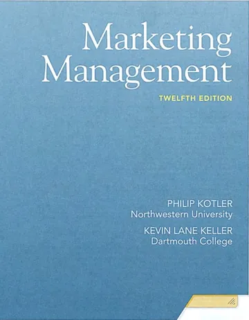 Marketing Management Book by Philip Kotler, book cover