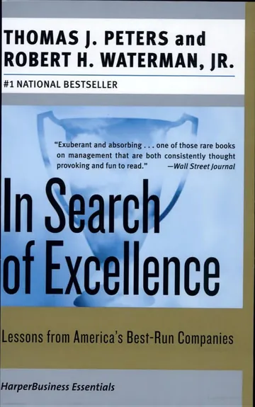 In Search of Excellence by Thomas J. Peters, book cover
