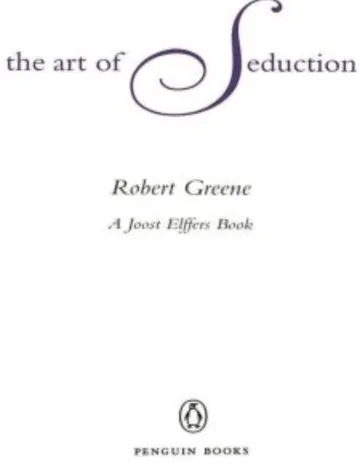 The Art of Seduction by Robert Greene, book cover