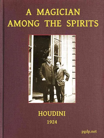 A Magician Among the Spirits by Harry Houdini, book cover