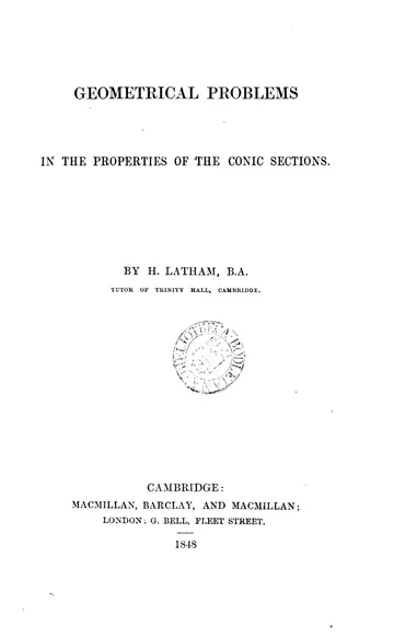Geometrical Problems by Henry Latham, book cover