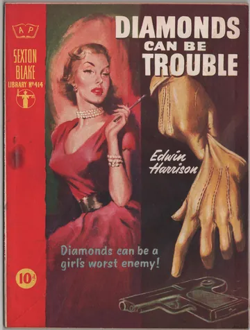 Sexton Blake 414 Diamonds Can Be Trouble by Edward Robert Harrison, book cover