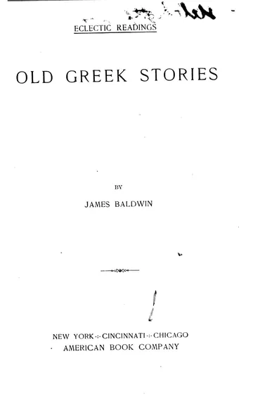 Old Greek Stories by James Baldwin, book cover