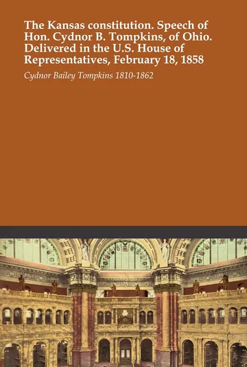 The Kansas constitution by Cydnor Bailey Tompkins, book cover