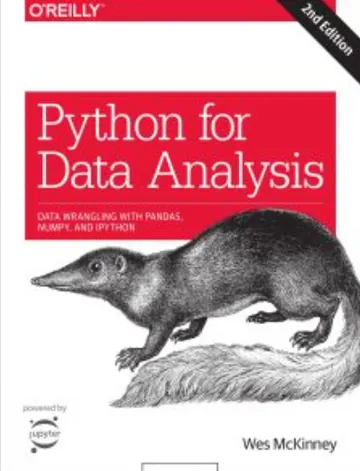 Python for Data Analysis by Wes McKinney, book cover