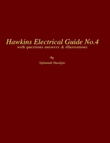 Hawkins Electrical Guide V. 04 by Nehemiah Hawkins, book cover