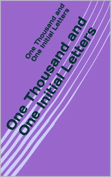 One Thousand and One Initial Letters by Owen Jones, book cover
